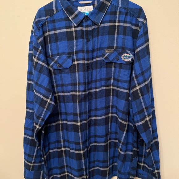 Florida Gators UF Columbia Men’s Size XL CLG Flare Gun Flannel Plaid Shirt VGUC - Picture 1 of 9